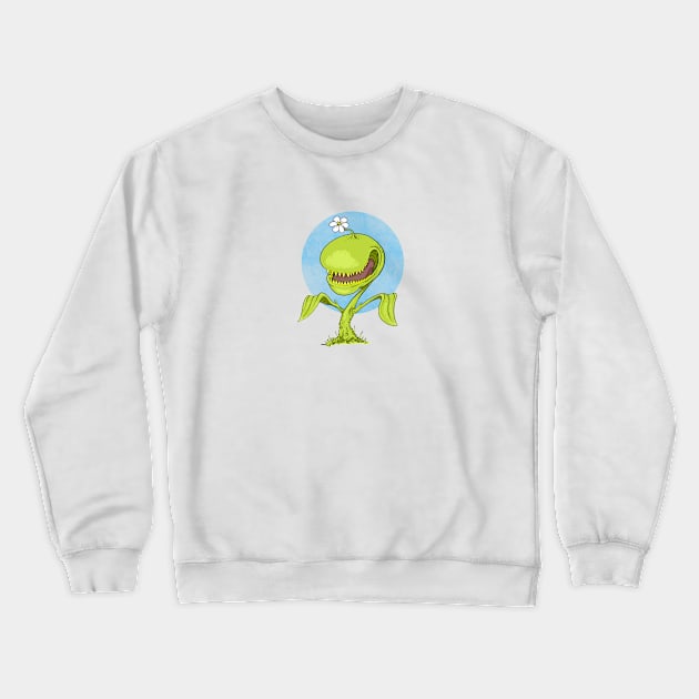 Man Eating Plant Crewneck Sweatshirt by AmysBirdHouse